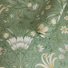 Vintage Entwined Flowers Wallpaper 13550 Green/Yellow Holden Leafy Floral Vines