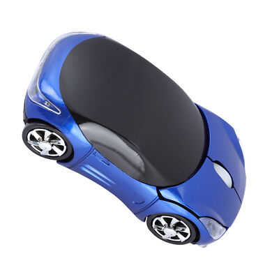 #ad Blue 2.4G Mouse Car Mouse With USB Reciver 1600DPI Optical Mouse For PC $13.04