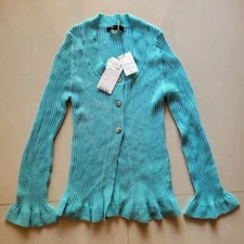 New MICHEL KLEIN SIZE 38 blue cardigan winter  blue color bella swan Y2K 