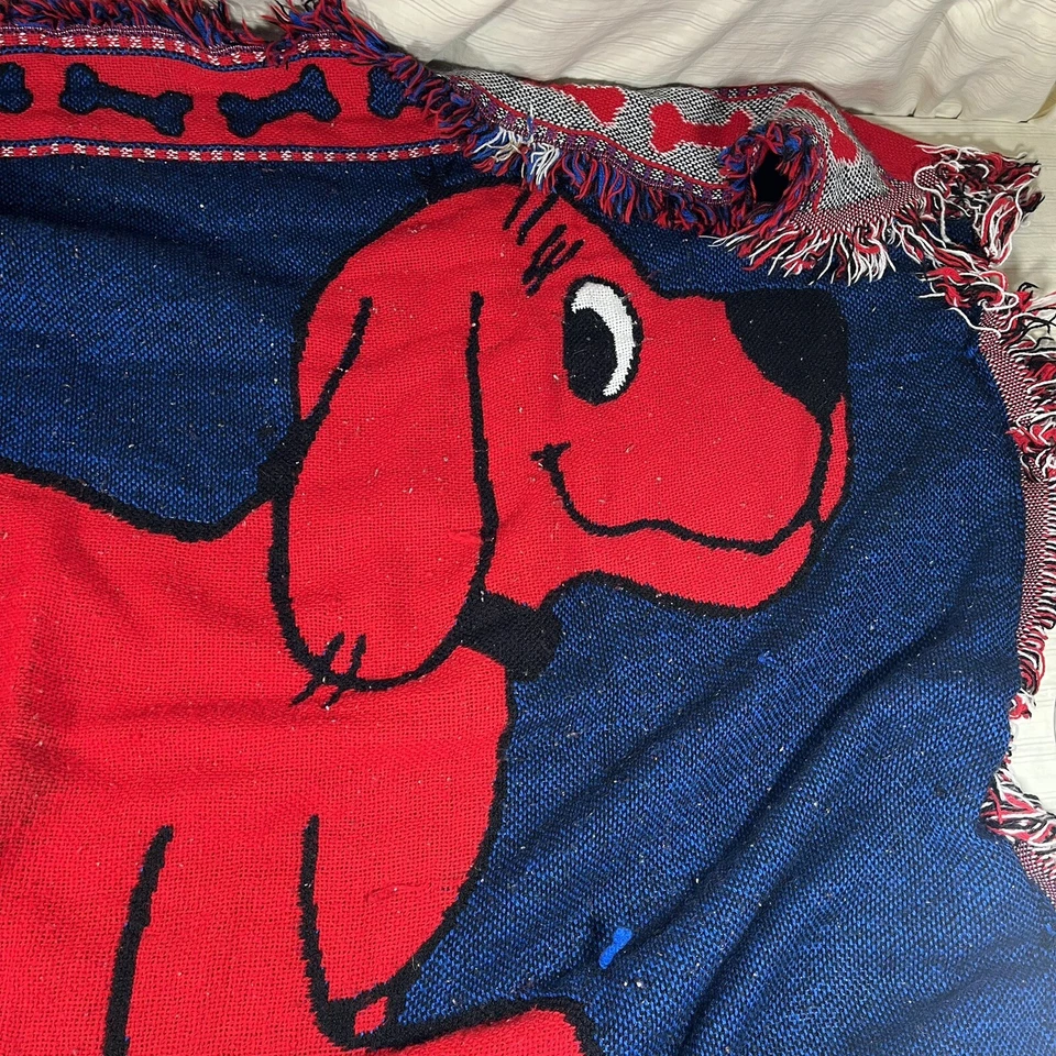 RARO Tapiz Manta Niños Perro Rojo Y2k Clifford el Grande Años 90 NW Co. Foto 2 de 4