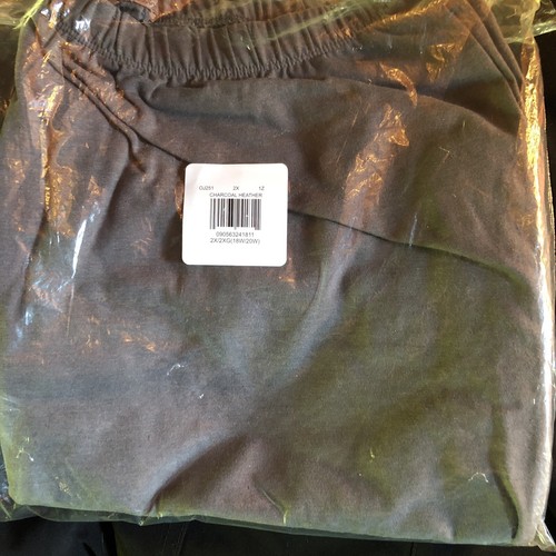 NWT~Just My Size Women's Plus 2X Stretchy Jersey Bike Shorts, Charcoal Heather - Picture 3 of 5