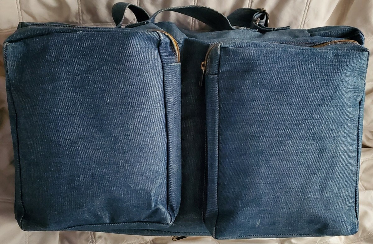 1960s Levi's Orange Tab Denim DUFFEL Shoulder Bag 19x12x7