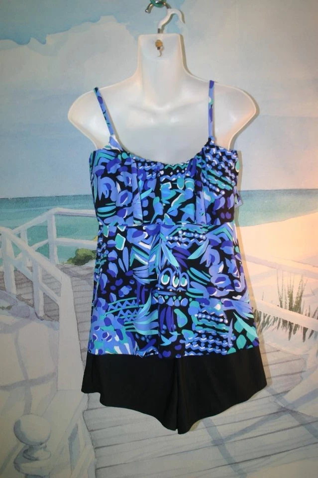 CONSTRUYE TU PROPIO TRAJE DE BAÑO 12 MISSES TOP DE BAÑO AZUL VERDE OLAS TOP VOLANTES HIPPIE Foto 4 de 4