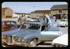 1972 Slide Two Young Men Pontiac Catalina Apartment Complex 70s Americana #6588