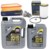 MotoröL Filter Set 5W-40 6 Liter + ÖLablassschraube FüR Skoda Octavia VW Passat