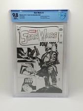Star Wars 1 Boba Fett Sketch Comic Pop Variant CBCS 9.8 Marvel 2015 TOS 39