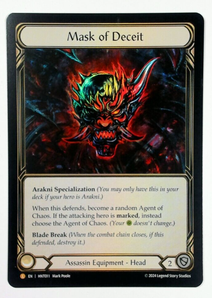 Mask of Deceit Legendary HNT011 The Hunted FAB NP Raindbow Foil | eBay