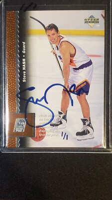 1997 Steve Nash Love for puck U.D. rookie auto 1/1 only 1 card signed