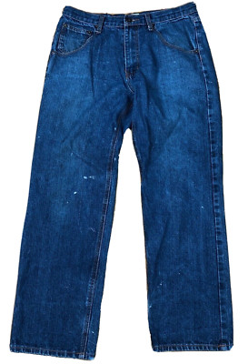 Brooklyn Basement Jeans Mens 34 x 32 Blue Bootcut Dark Wash Cotton Denim Pants