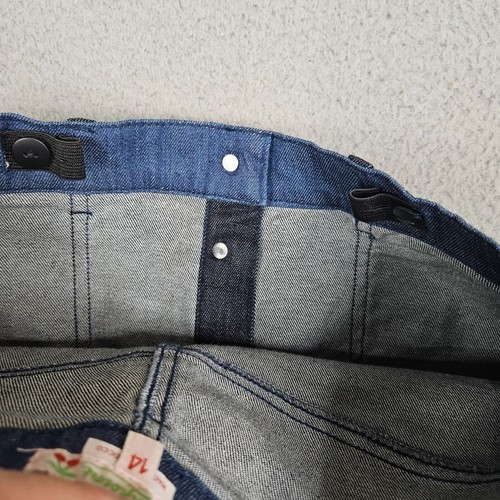 Bonpoint Girl's Blue Mini denim Buttons front Skirt Size 14 - Picture 7 of 9