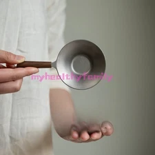 Walnut Handle Titanium Tea Strainer Filter Tea-water Separation Tea Strainer