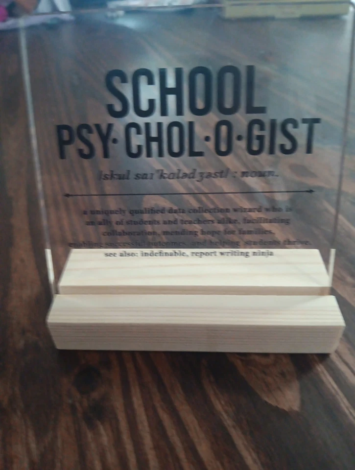 Psicólogo escolar Plack Foto 2 de 4