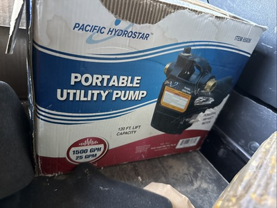 #ad Pacific Hydrostar portable utility pump 1500gph 25gpm $54.99