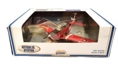 Model Power Historical Aviation Beech T-34 Mentor 1:48 Red Diecast Plane USAF