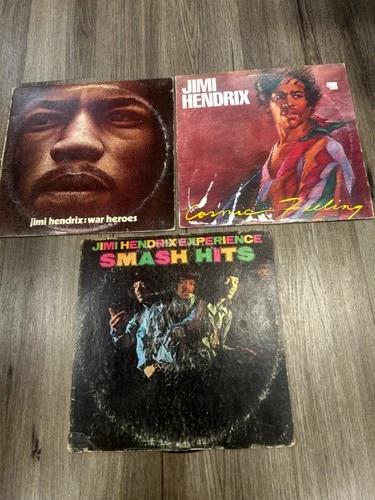 Jimi Hendrix vinyl LPs lot of three smash hits very good condition