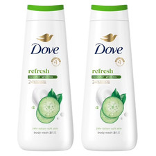 Dove Refresh Cucumber Green Tea Body Wash 20 OZ 2 Pack New