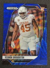 2025 Panini Prizm Draft Picks - Vernon Broughton #125 Blue Wave Prizm /299 (RC)