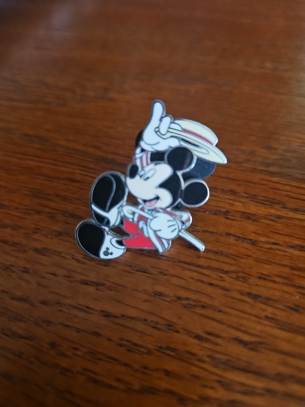 Mickey Mouse Disney Pin: Dapper Dan Hat and Cane
