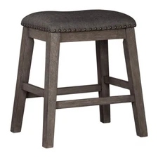24.4" Counter Height Upholstered Barstool 2 Count Bar Stool Kitchen Home Compact