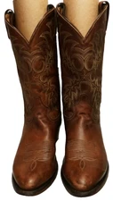 Tony Lama Mens Kango Stallion Brown Leather Cowboy Boots Size 10D #7901 USA Made