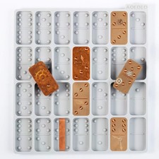 Round Thick Domino Molds for Resin Casting Domino Mold for Resin Silicone Domino