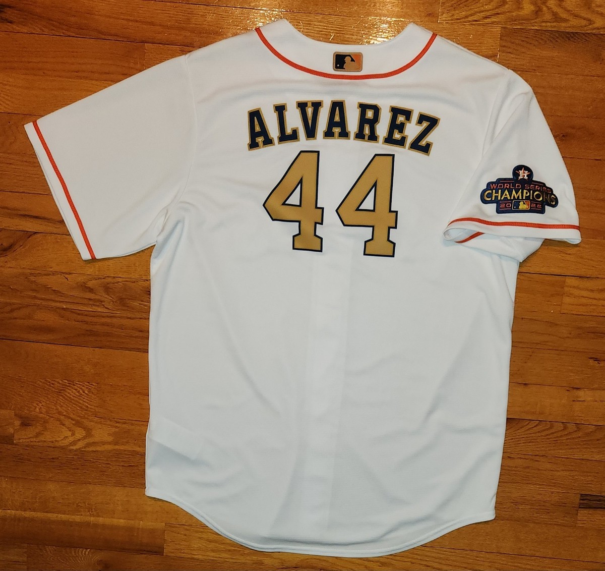 FLAW* NIKE 2022 World Series HOUSTON Astros ALVAREZ Jersey Mens L