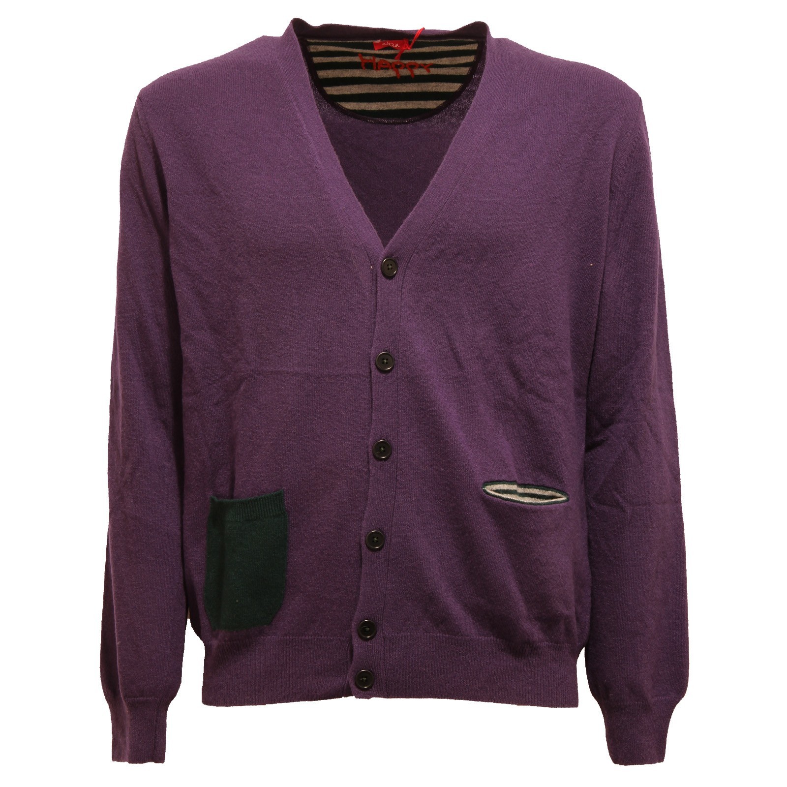9968U maglione ALTEA cardigan viola lana sweater men