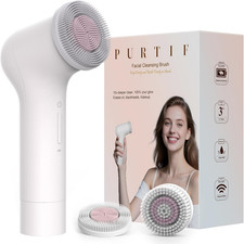 Electric Facial Cleansing Brush - Rechargeable Silicone Face Scrubber Exfoliator