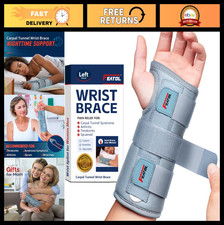 Adjustable Carpal Tunnel Wrist Brace for Men  Women, Night Sleep Support, Left