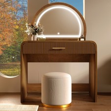 39" Vanity Table with Touch Lighted Mirror Makeup Desk with Drawer for Bedroom