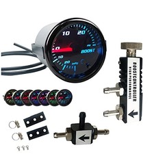 2 52mm 7 Color Adjustment Turbo Boost Gauge With Universal 0-30psi Manual In 2 52mm 7 Color Adjustment Turbo Boost Gauge With Universal 0-30psi Manual In