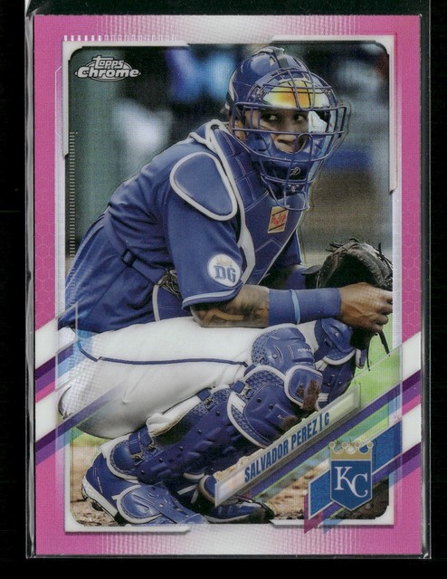 2021 Topps Chrome PINK #155 Salvador Perez Kansas City Royals