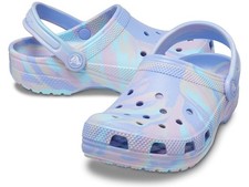 Crocs 207464-5Q7 Classic Marbled Clogs for Kids - Moon Jelly - 2 Kids