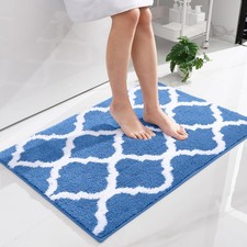 OLANLY 36x24 Non-Slip Microfiber Bath Rug, Soft, Absorbent Bathroom Mat