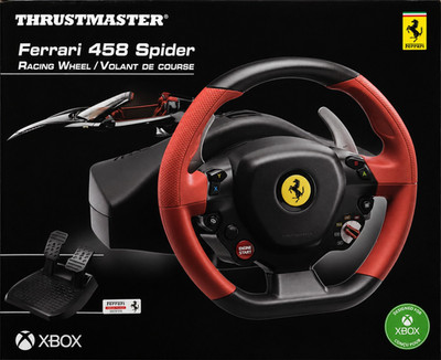 Thrustmaster Ferrari 458 Spider Racing Wheel + Pedale   Gaming Lenkrad   Sonstig