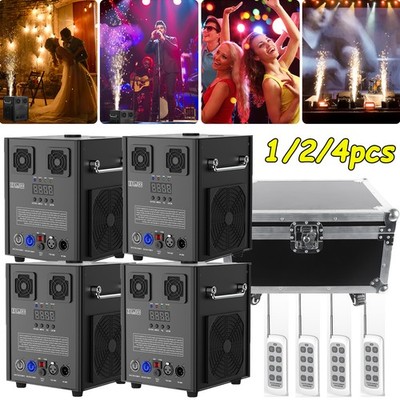 4x 700W Cold Spark Machine DMX Firework Stage Effect Wedding DJ Event w/Remote