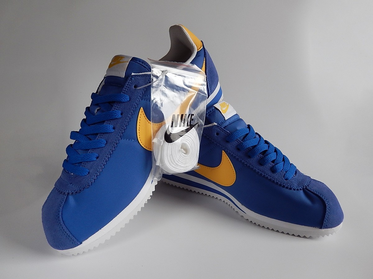 Nike Cortez‎ Basic Nylon Sneakers Men\'s Size 13 Yellow Gold Suede Retro Athletic Nike Cortez NBA SE Yellow White Running Shoes | Mercari main image 2