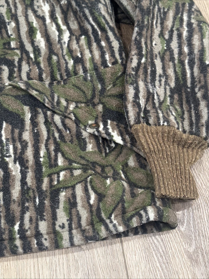 VTG 90’s Sports Afield By Walls Camo Polartuff Fleece Hunting Jacket Made In USA - Image 4 of 4