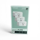 Merkury Innovations Smart WiFi Plug 3 Pack 15A 1800W Outlets Alexa Google White