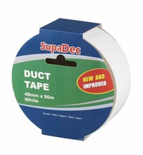 SupaDec 50m Duct Tape White UK 0.22 per metre