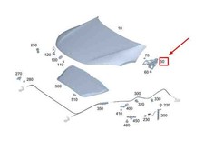 MERCEDES-BENZ EQS V297 FRONT RIGHT BONNET HINGE A2978801400 GENUINE