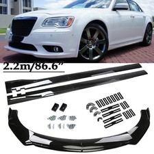 Glossy Black Front Bumper Lip Splitter Side Skirts Parts For Chrysler 300 Srt8 Glossy Black Front Bumper Lip Splitter Side Skirts Parts For Chrysler 300 Srt8
