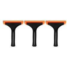3pcs Squeegee 6 Inch Water Blade Shower Squeegee for Window Glass Door, Black