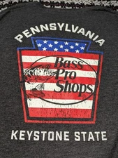 Bass Pro Shops Mens 3xl Tshirt Pennsylvania Gray Keystone State