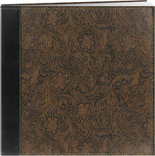 Pioneer 12 Inch by 12 Inch Postbound Embossed Sewn Leatherette Cover Memory Book
