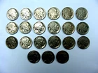 COMPLETE BUFFALO NICKEL SET FROM 1928 PDS TO 1938 D VG TO XF 4 DIGIT SET NO ACID