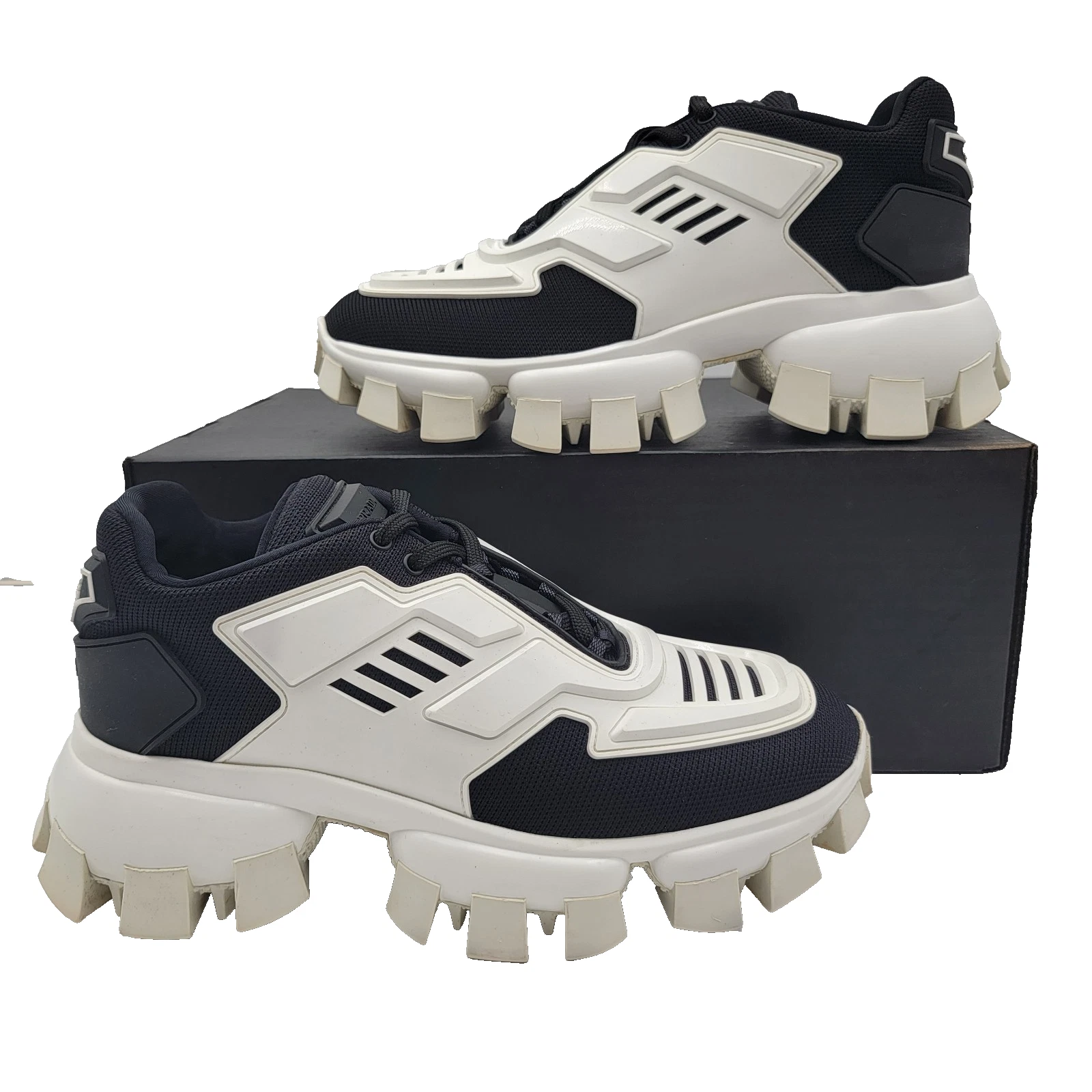 Prada Sneaker nera bianca Cloudbust Thunder logo suola grossa IT 37 (374)