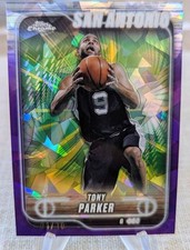 2024-25 TOPPS CHROME SAPPHIRE TONY PARKER PURPLE SAPPHIRE 1/10 BOOKEND