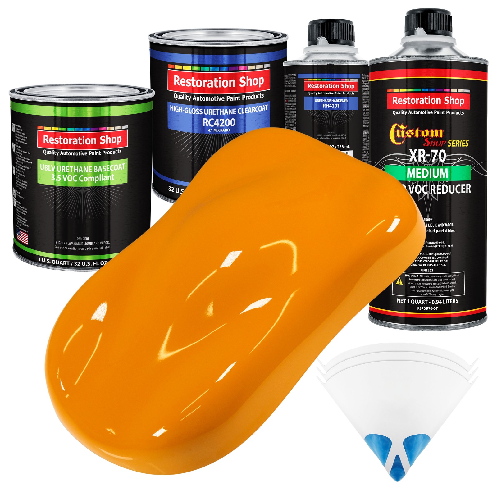 Speed Yellow Low VOC Urethane Basecoat Car Paint Kit