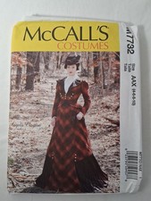 NEW McCall's Victorian Outfit Costume Pattern M7732 Misses Size 4-10 Uncut